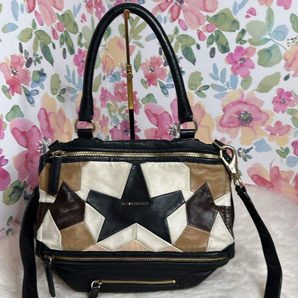 💯Authentic Givenchy PANDORA LEATHER HANDBAG Multi Color MM Size🍀 - Picture 13 of 17